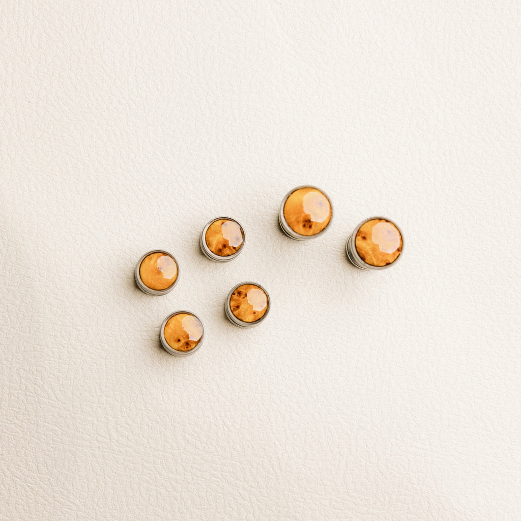 Cufflinks & Studs Set - Burl wood