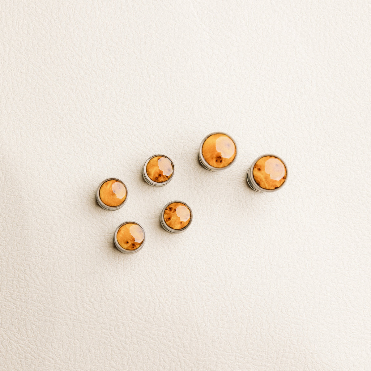 Cufflinks & Studs Set - Burl wood