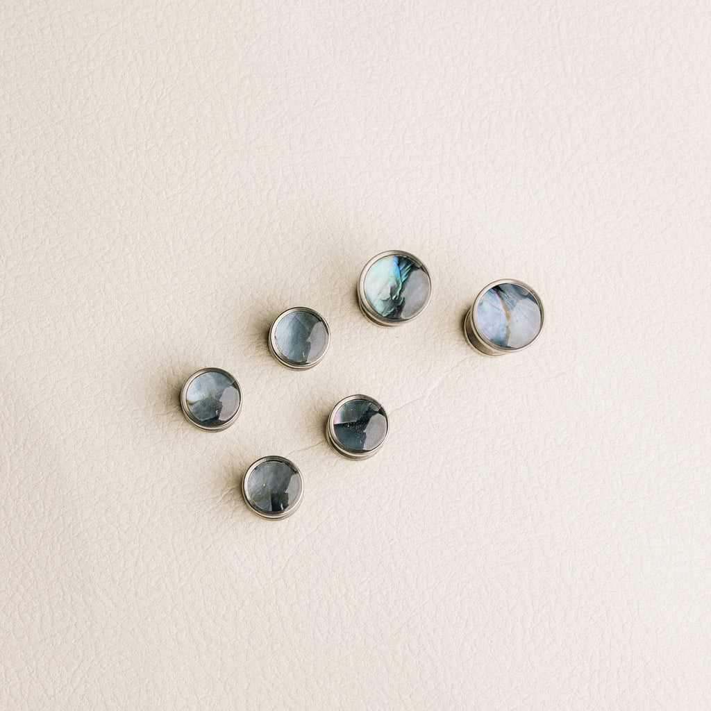 Cufflinks & Studs Set - Dark Mother of Pearl