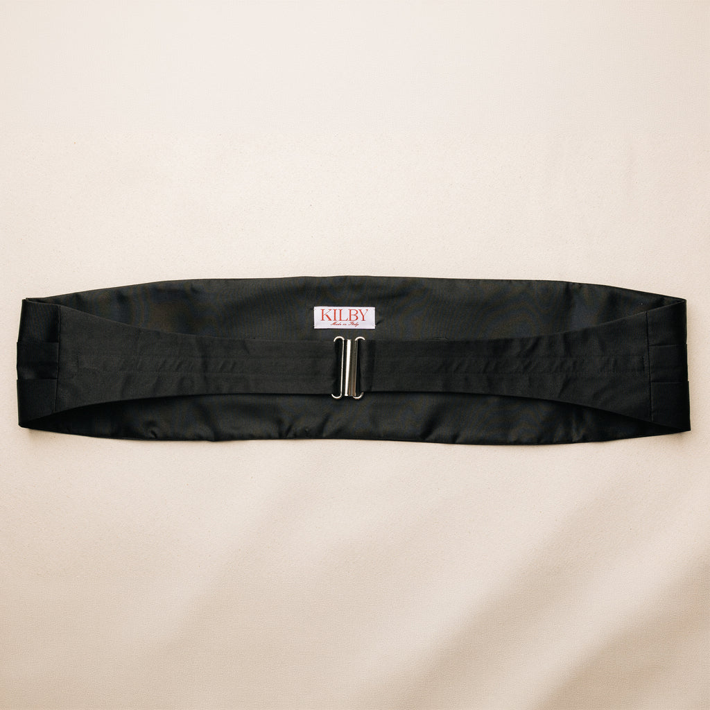 Cummerbund - Black Silk Satin
