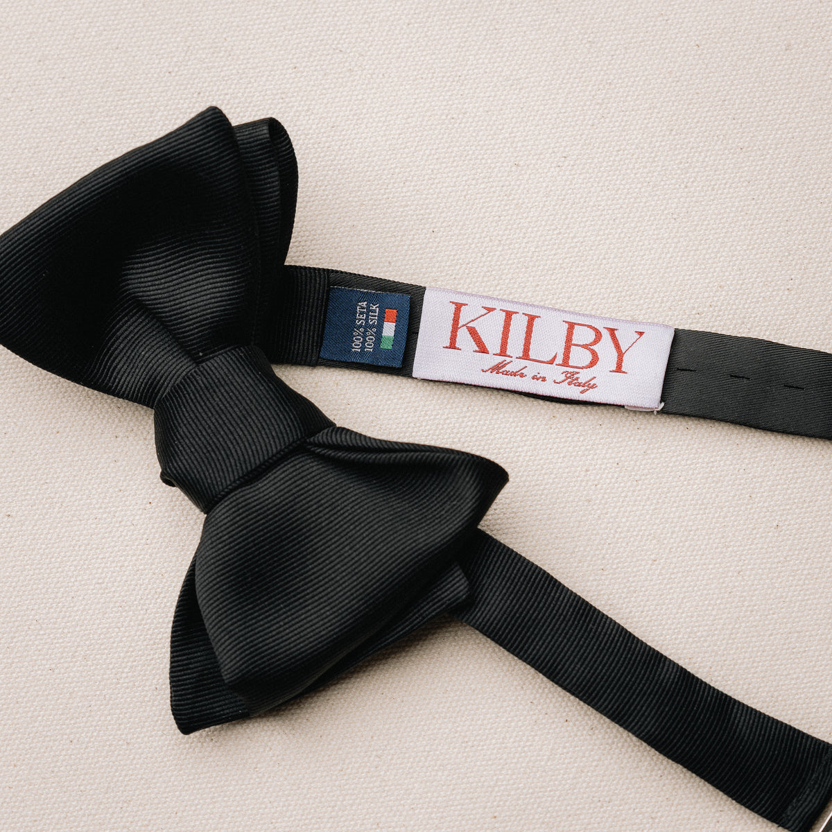 Bow Tie - Black Silk Grosgrain