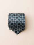 Tie - Navy with Blue Medallions