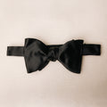 Bow Tie - Black Silk Satin