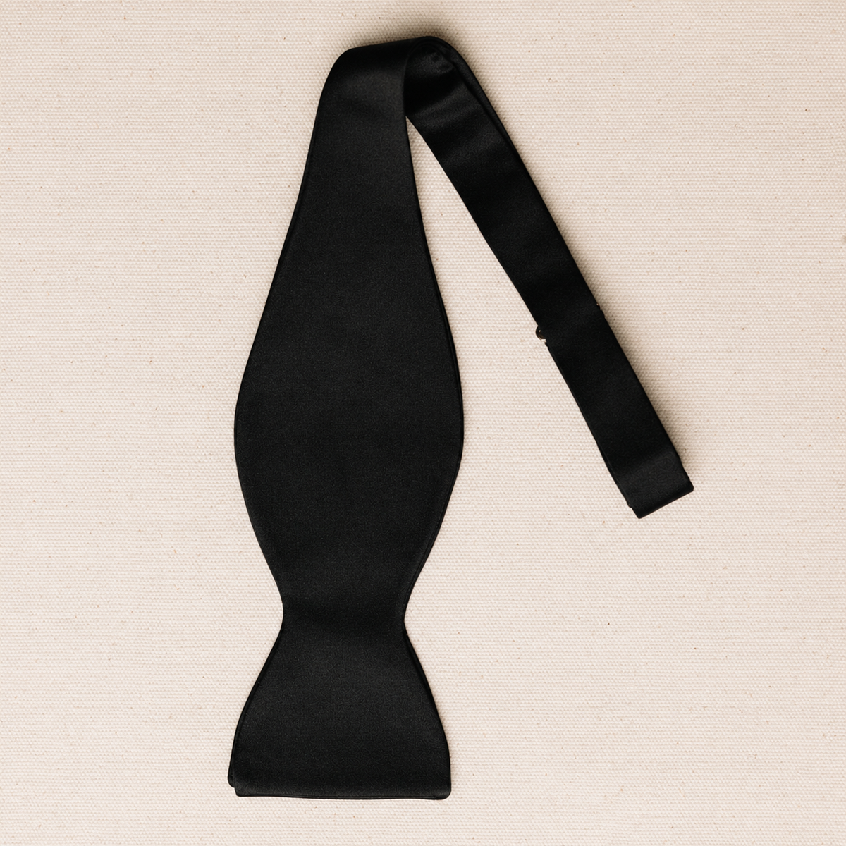 Bow Tie - Black Silk Satin