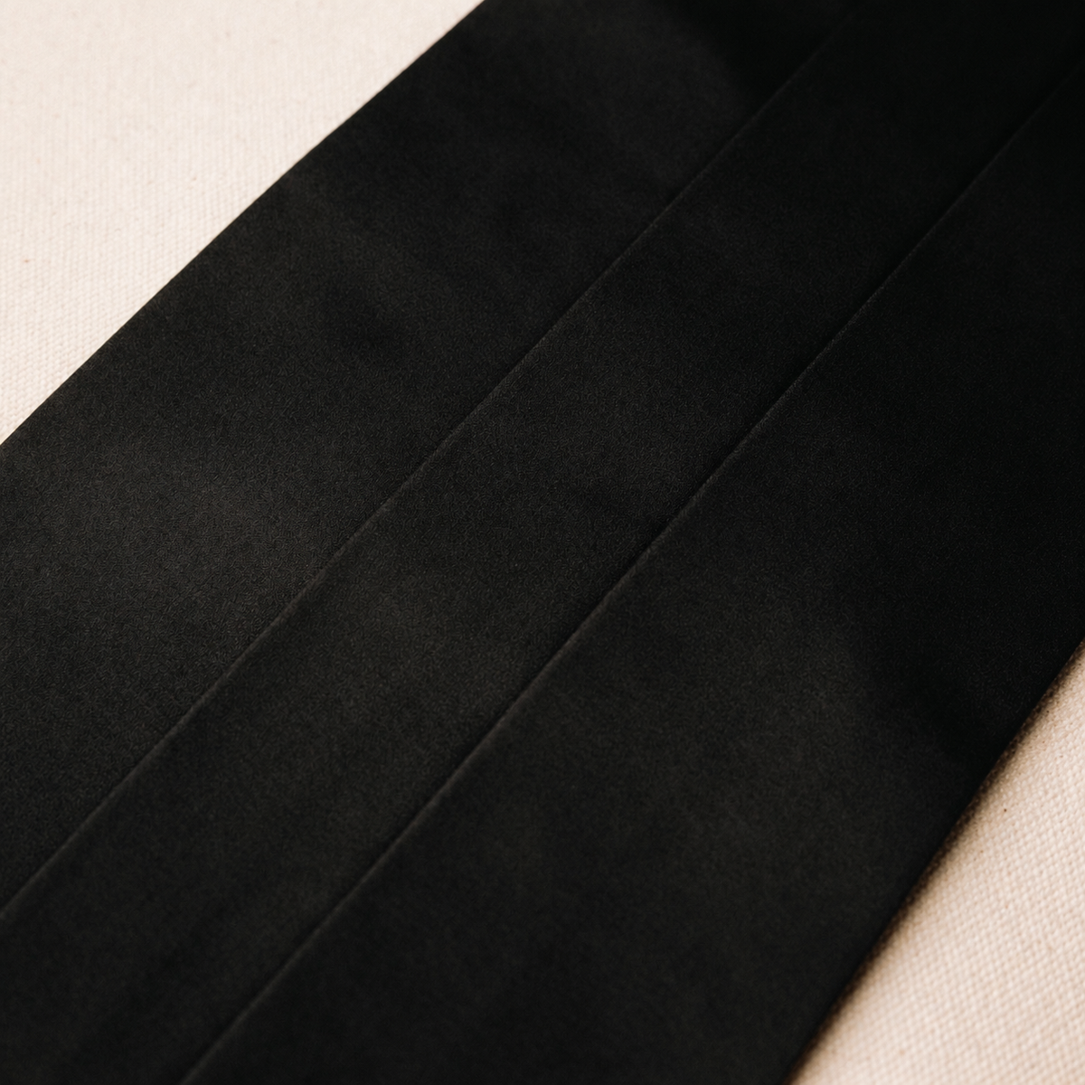 Cummerbund - Black Silk Satin