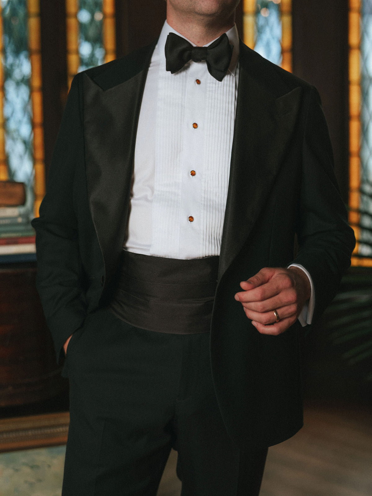 Cummerbund - Black Silk Satin