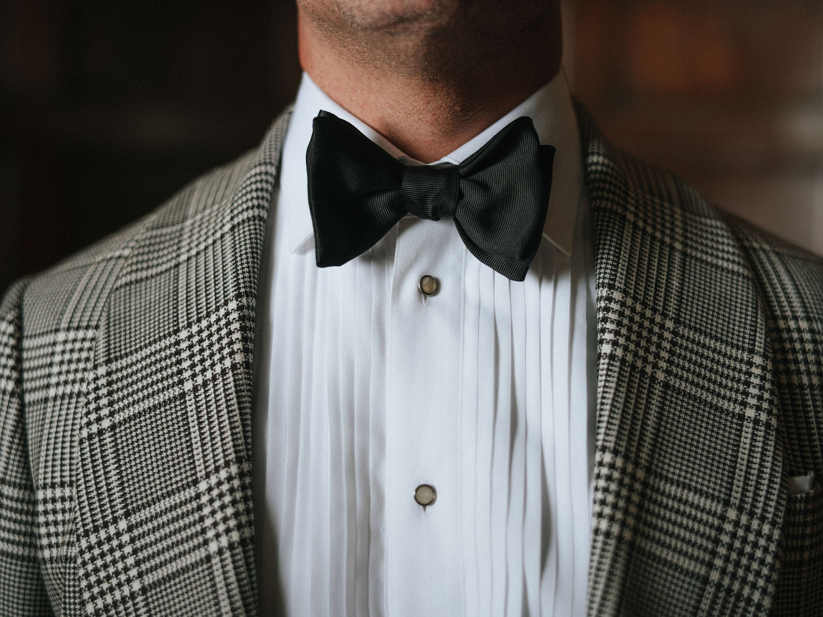 Bow Tie - Black Silk Grosgrain