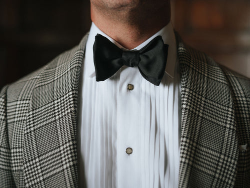 Bow Tie - Black Silk Grosgrain