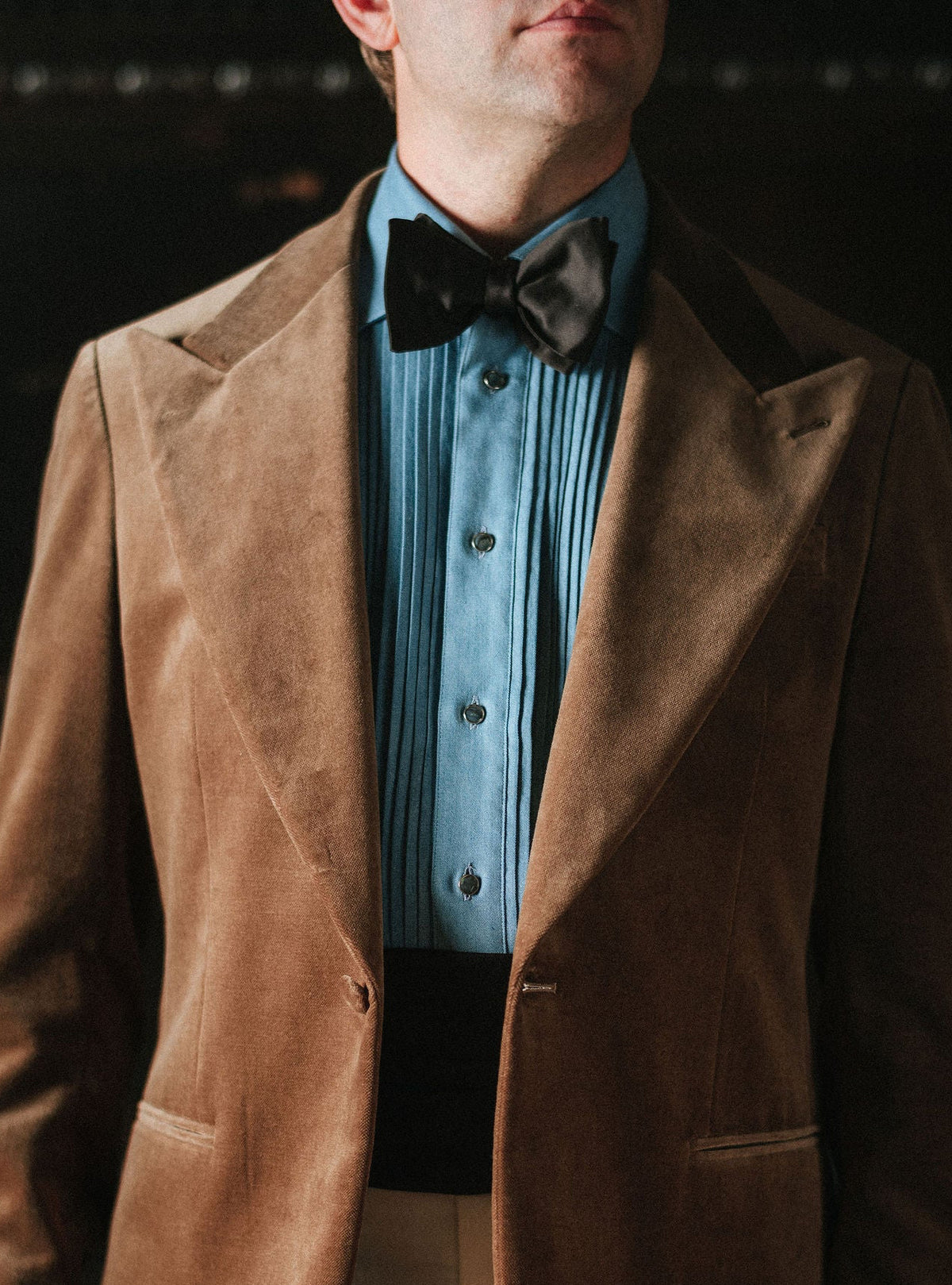 Bow Tie - Black Silk Satin