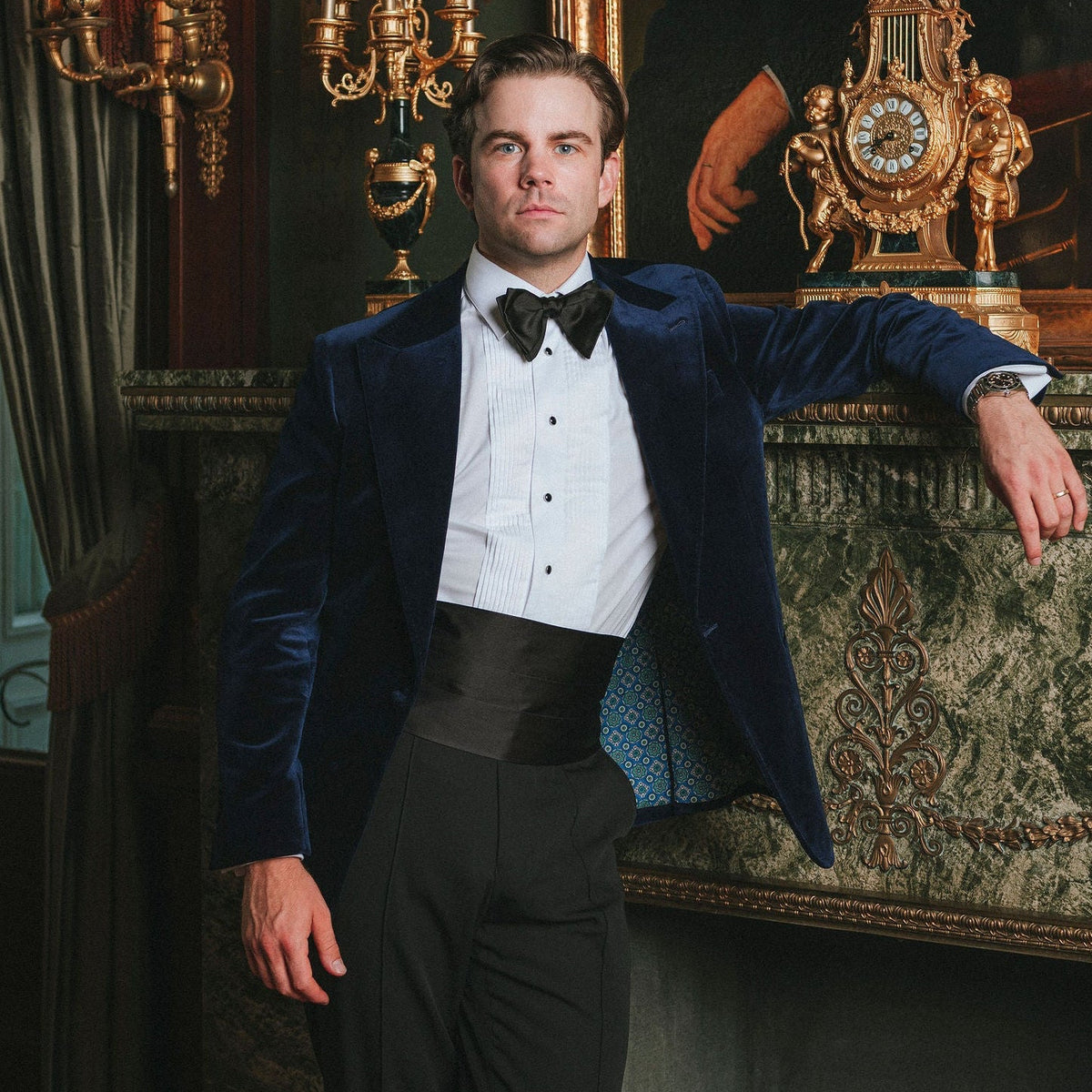 Cummerbund - Black Silk Satin