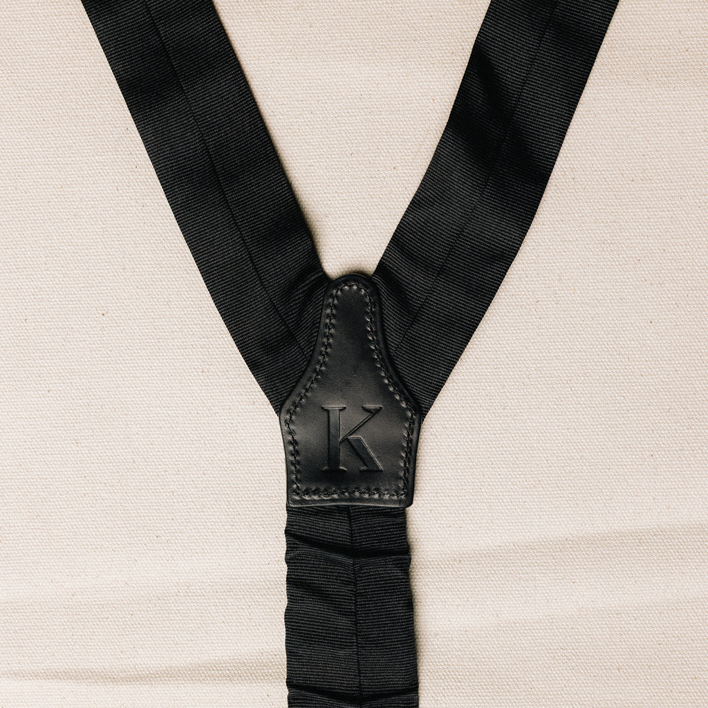 Suspenders - Black Silk Grosgrain