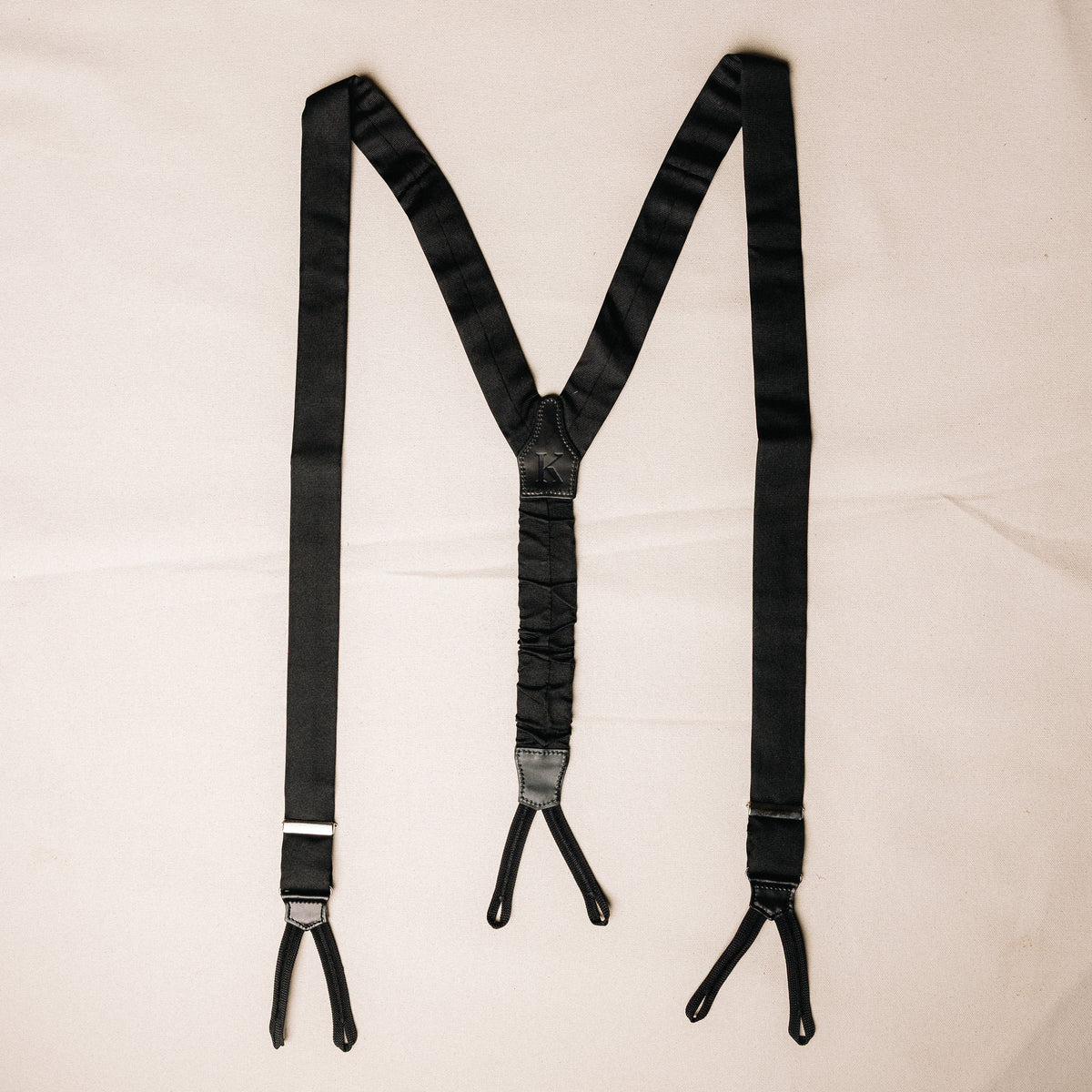 Suspenders - Black Silk Grosgrain